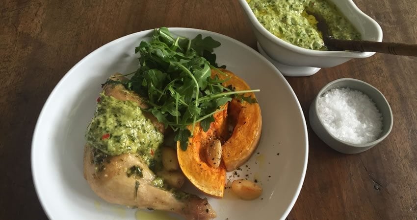 Blog Cinnamon Roasted Chicken With Chimmichurri And Roasted Pumpkin